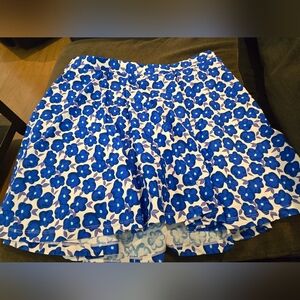 Honey Mark Blue Floral Sugar Skort Swim Bottom XL